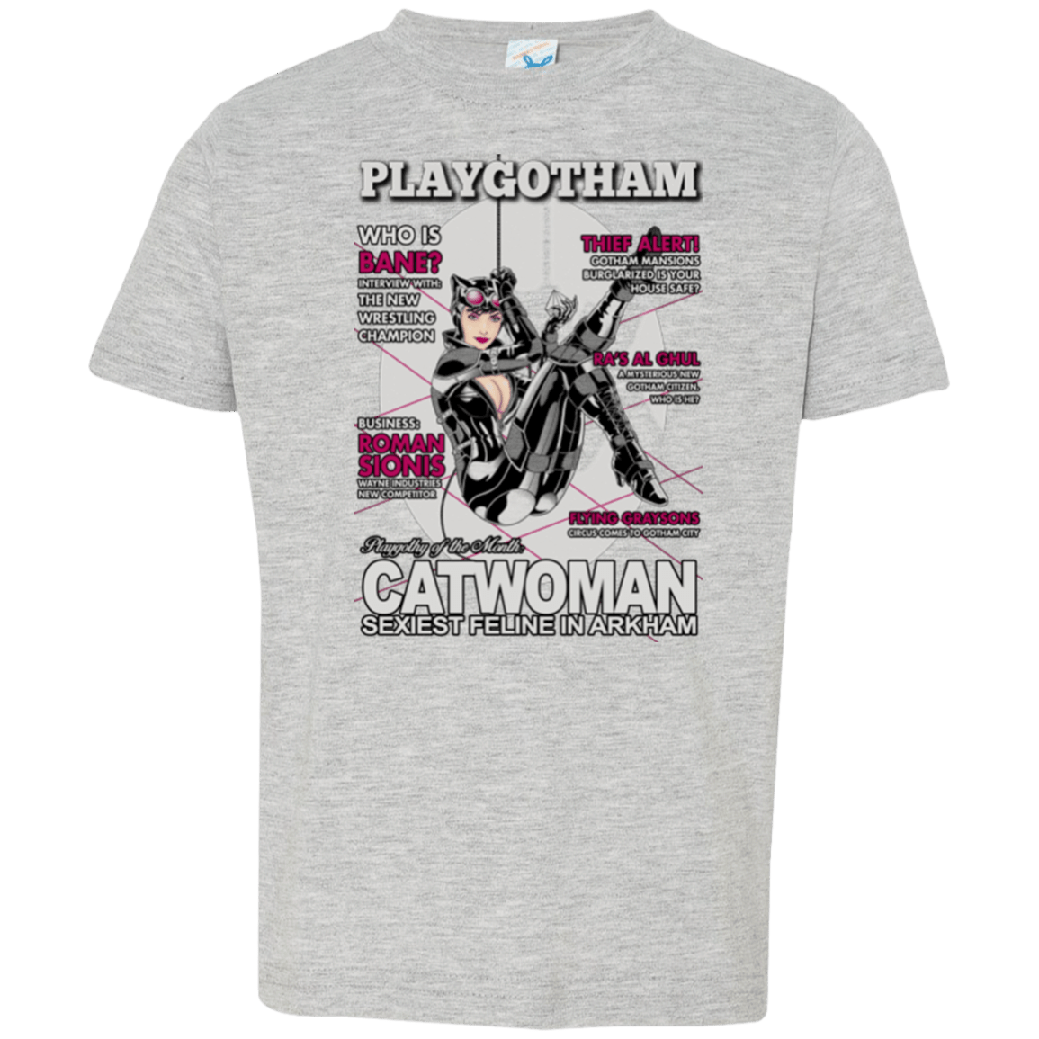T-Shirts Heather / 2T Catwoman PlayGotham Toddler Premium T-Shirt