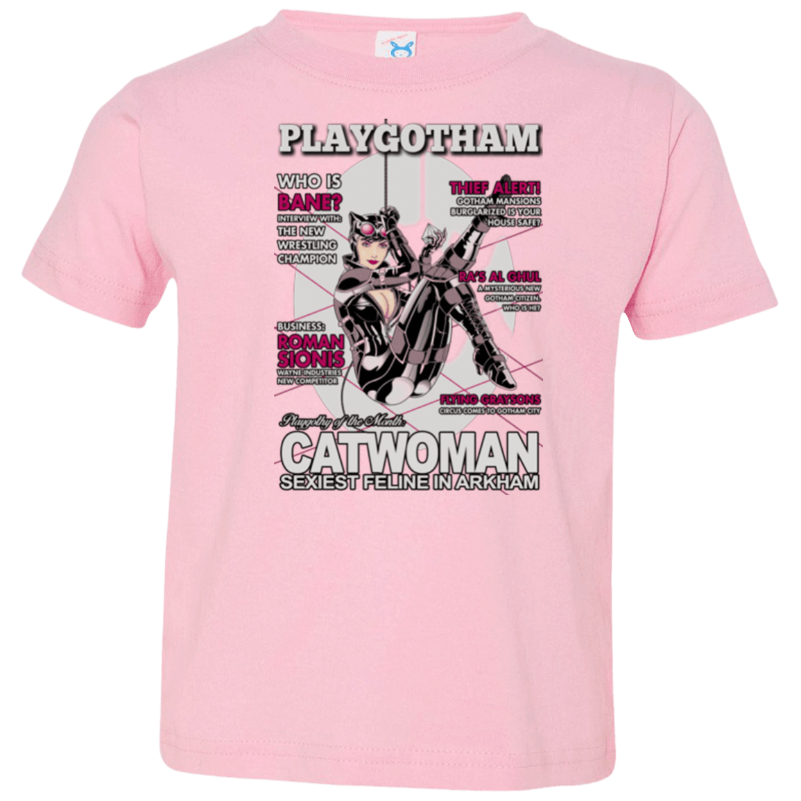 T-Shirts Pink / 2T Catwoman PlayGotham Toddler Premium T-Shirt