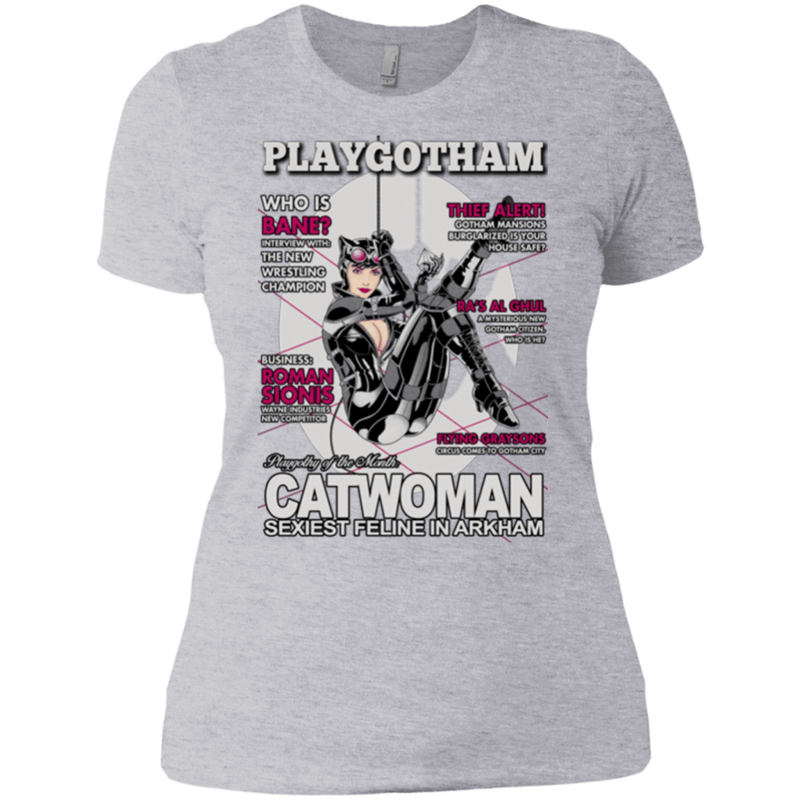 T-Shirts Heather Grey / X-Small Catwoman PlayGotham Women's Premium T-Shirt