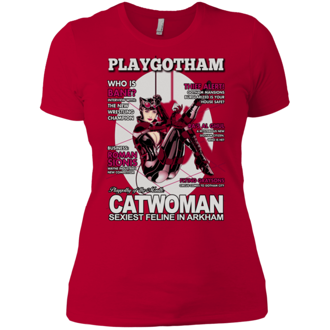 T-Shirts Red / X-Small Catwoman PlayGotham Women's Premium T-Shirt