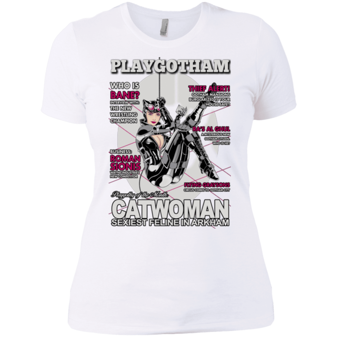 T-Shirts White / X-Small Catwoman PlayGotham Women's Premium T-Shirt
