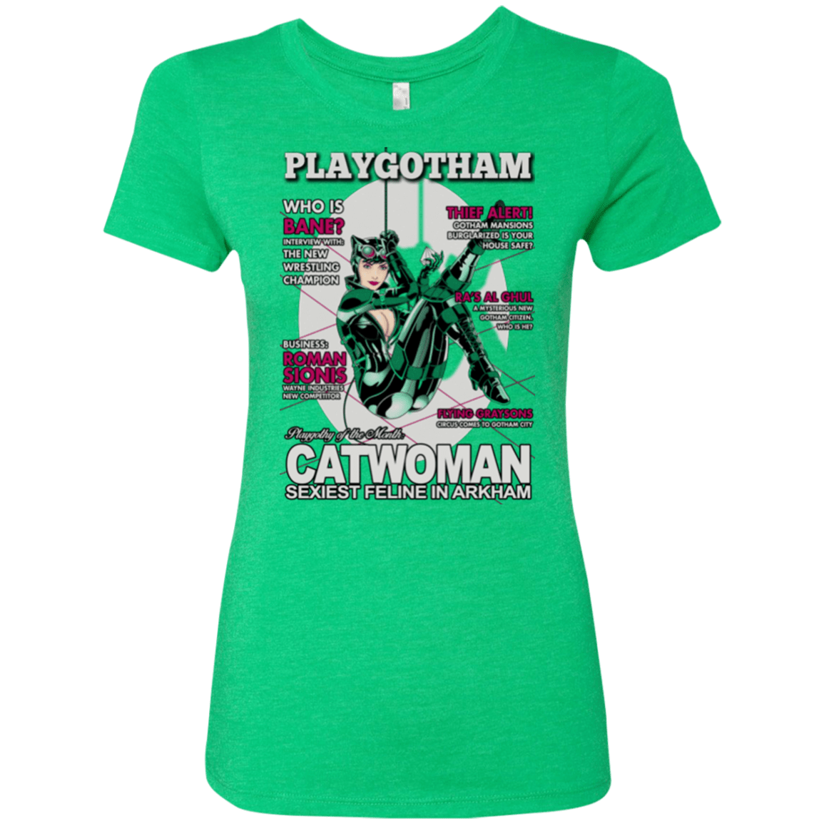 T-Shirts Envy / Small Catwoman PlayGotham Women's Triblend T-Shirt