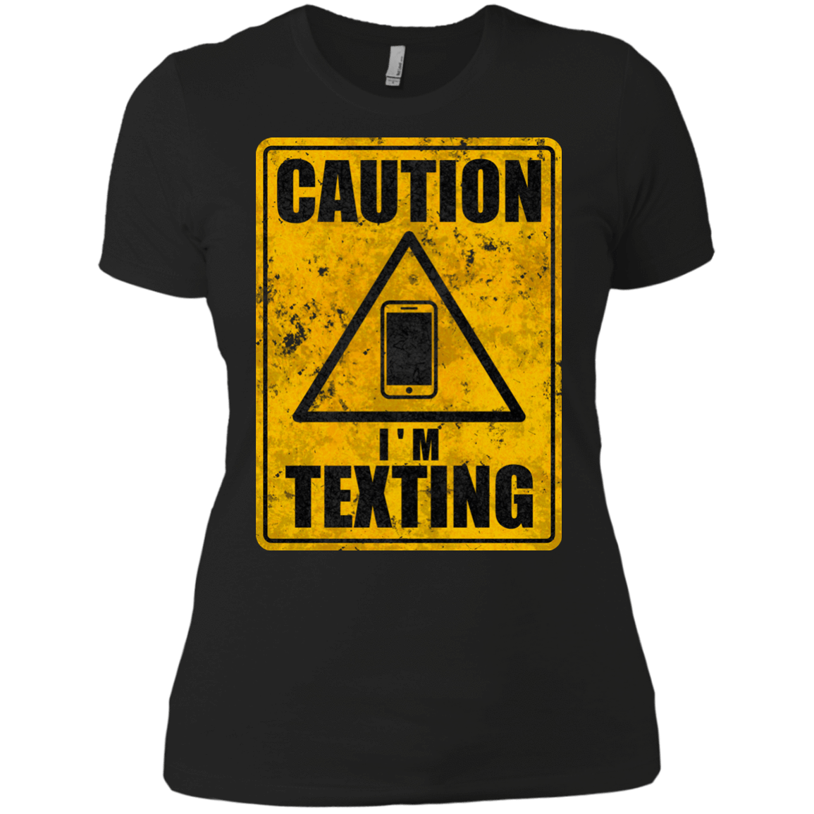 T-Shirts Black / X-Small Caution I'm Texting Women's Premium T-Shirt
