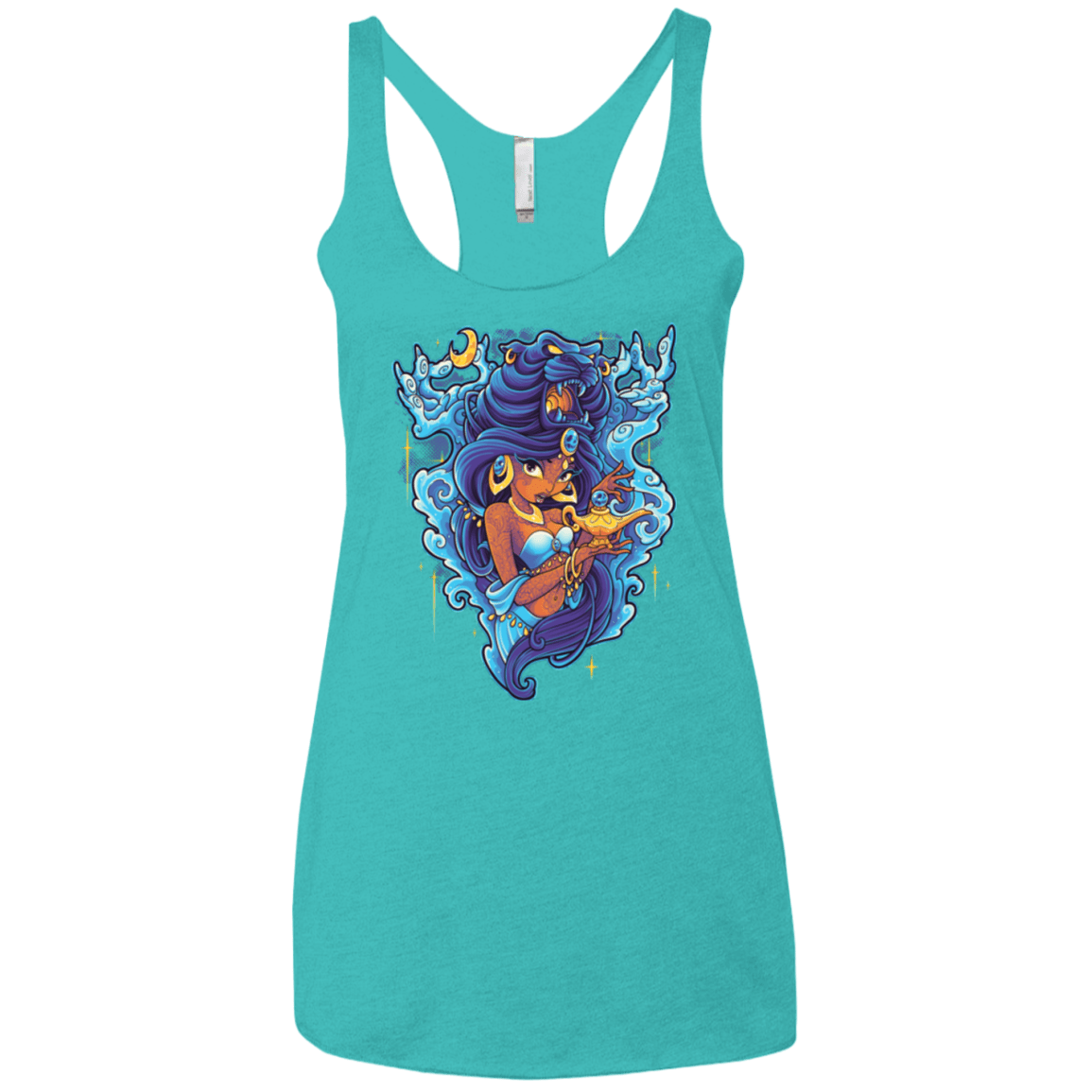 T-Shirts Tahiti Blue / X-Small Cave Of Wonders Women's Triblend Racerback Tank