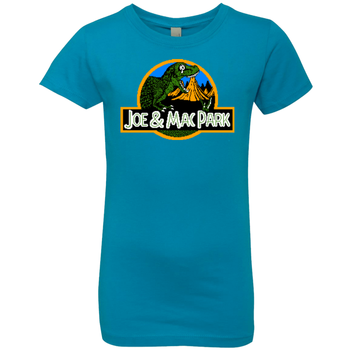 T-Shirts Turquoise / YXS Caveman park Girls Premium T-Shirt