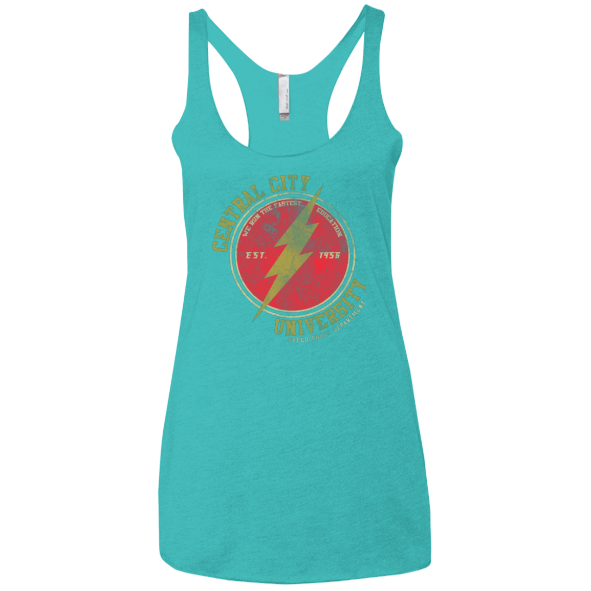T-Shirts Tahiti Blue / X-Small Central City U Women's Triblend Racerback Tank