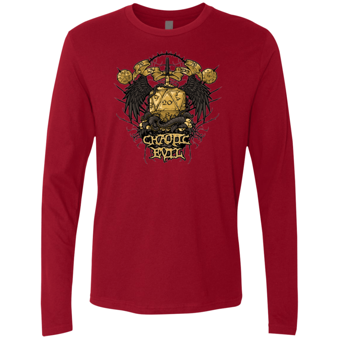 T-Shirts Cardinal / Small CHAOTIC EVIL Men's Premium Long Sleeve
