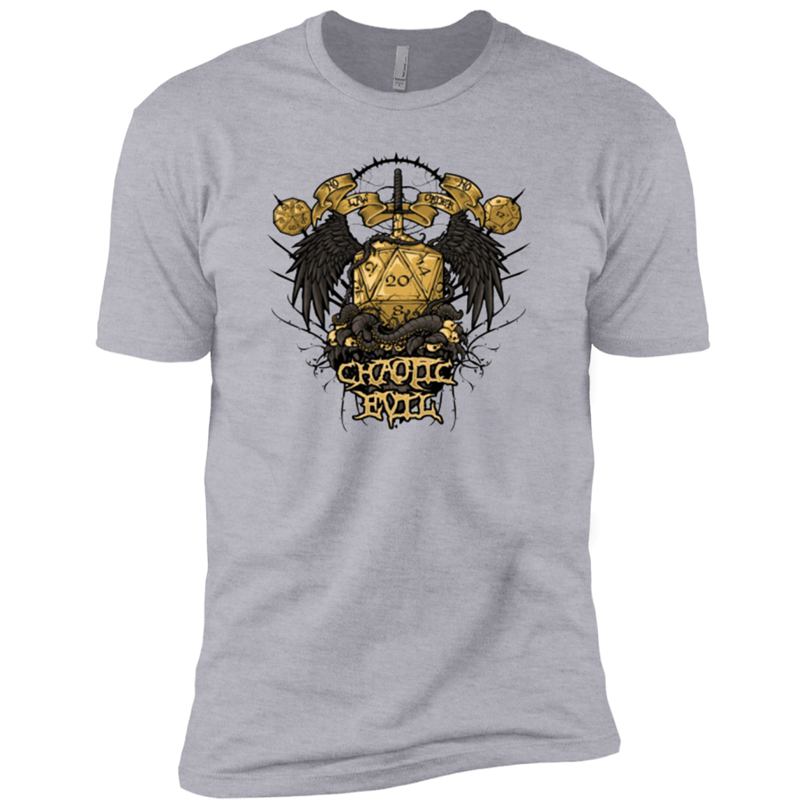 T-Shirts Heather Grey / X-Small CHAOTIC EVIL Men's Premium T-Shirt