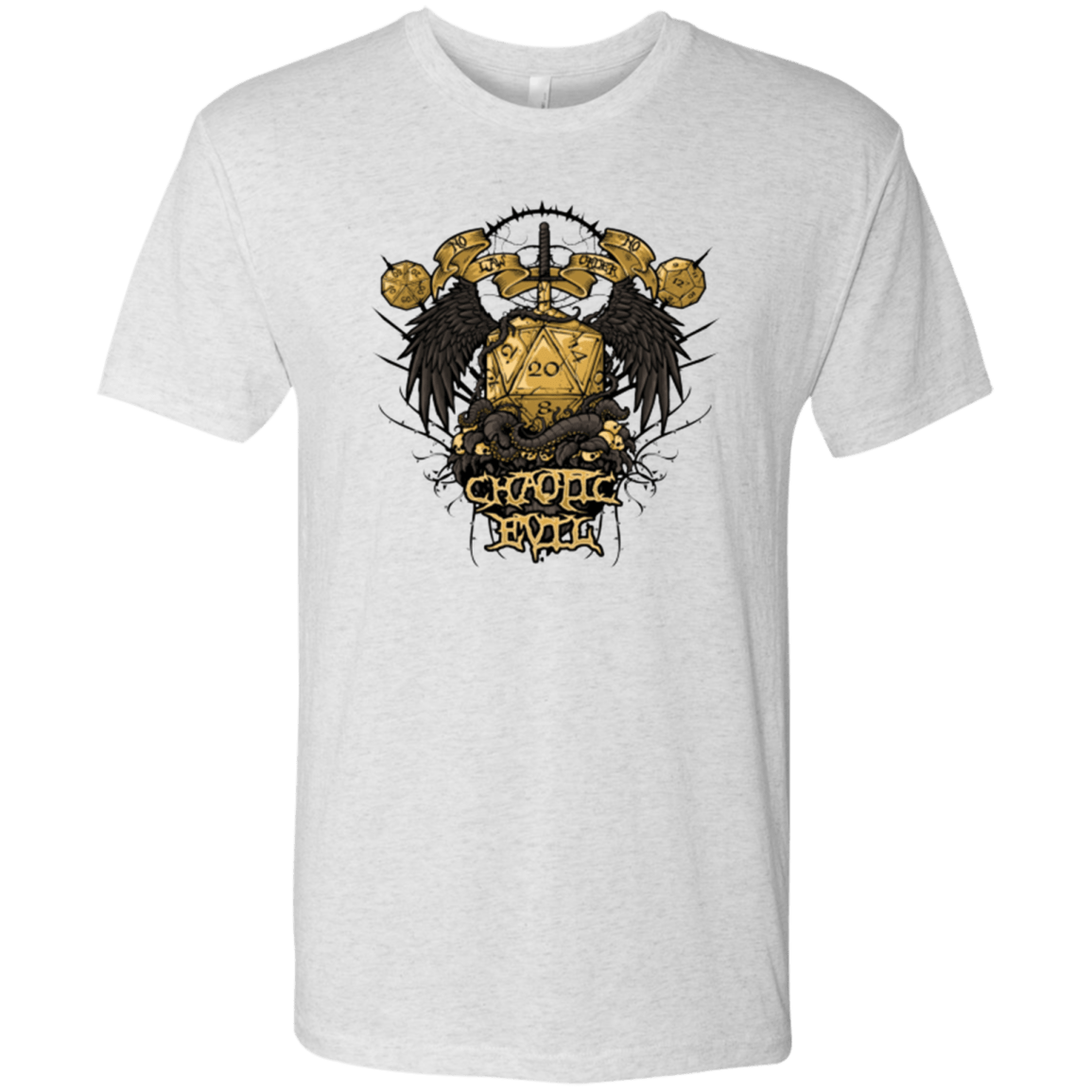 T-Shirts Heather White / Small CHAOTIC EVIL Men's Triblend T-Shirt