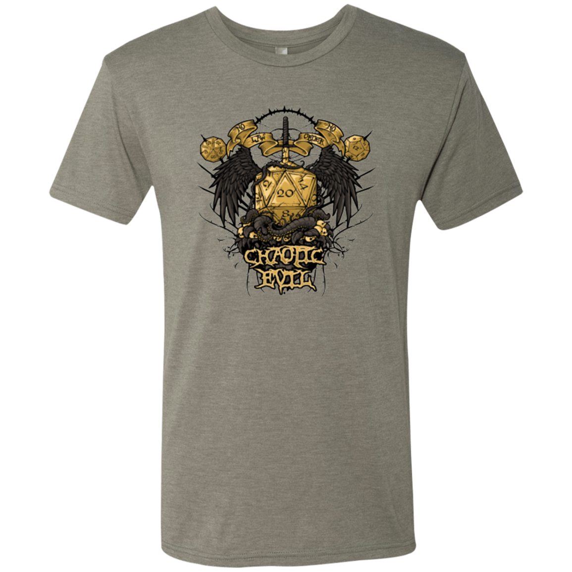 T-Shirts Venetian Grey / Small CHAOTIC EVIL Men's Triblend T-Shirt