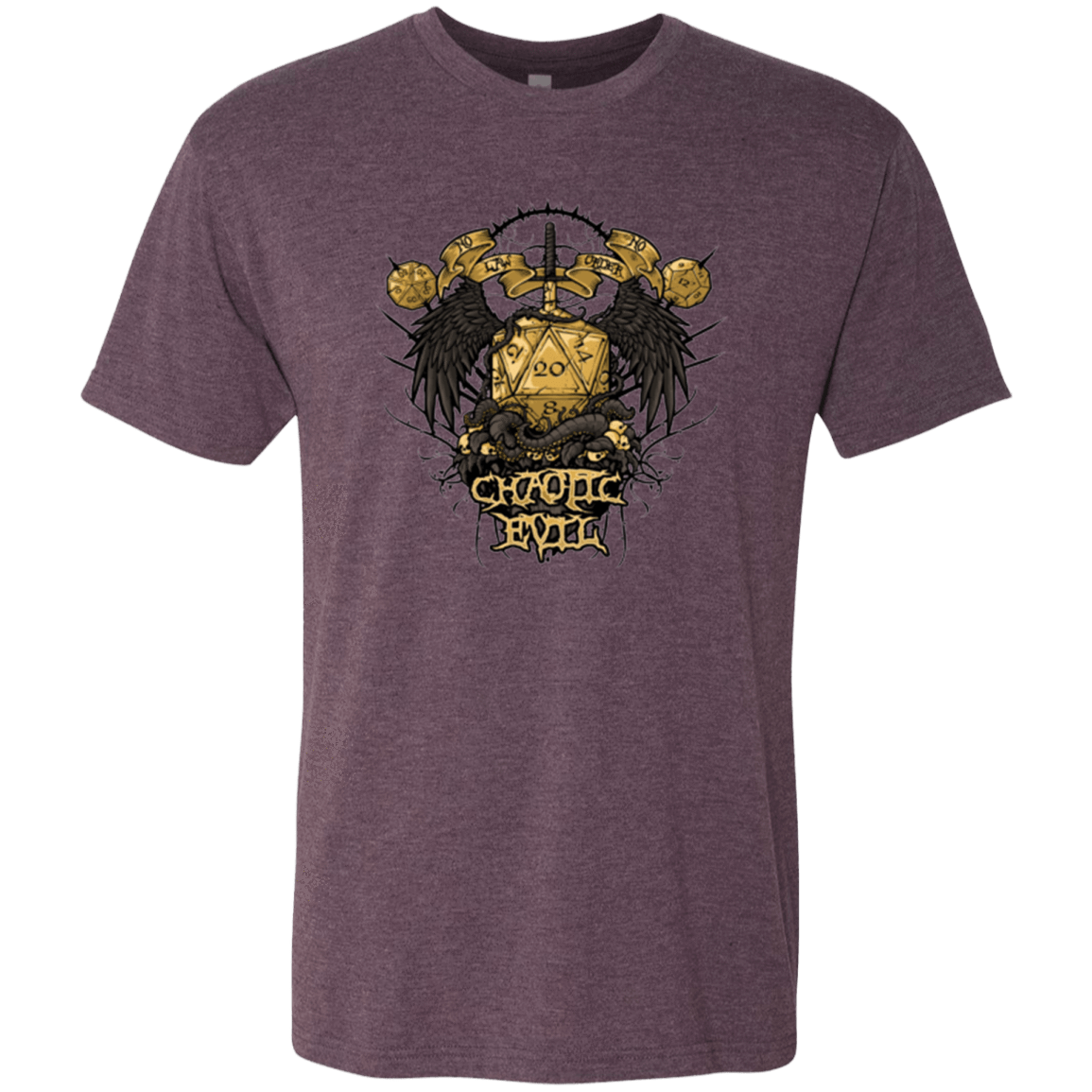 T-Shirts Vintage Purple / Small CHAOTIC EVIL Men's Triblend T-Shirt