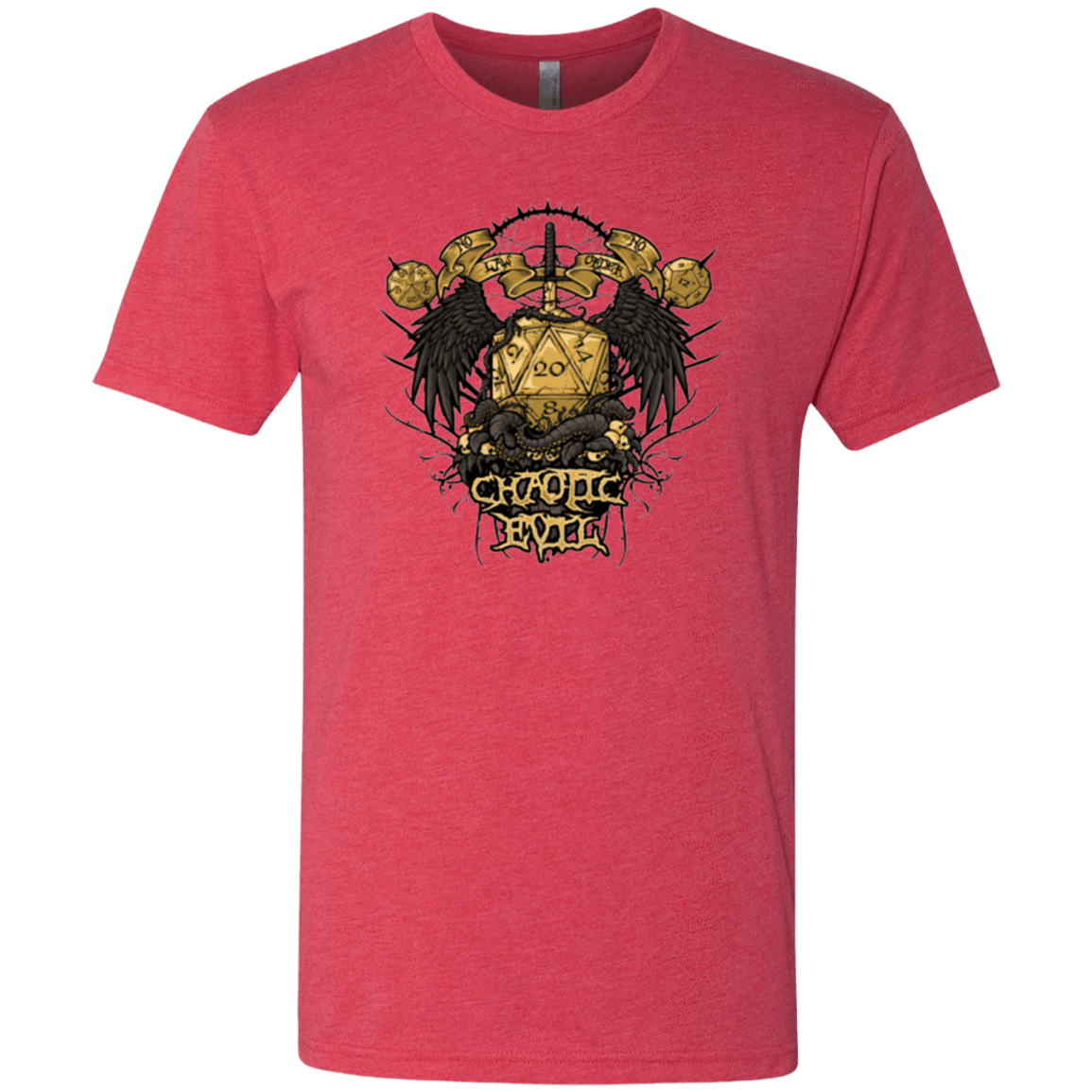 T-Shirts Vintage Red / Small CHAOTIC EVIL Men's Triblend T-Shirt