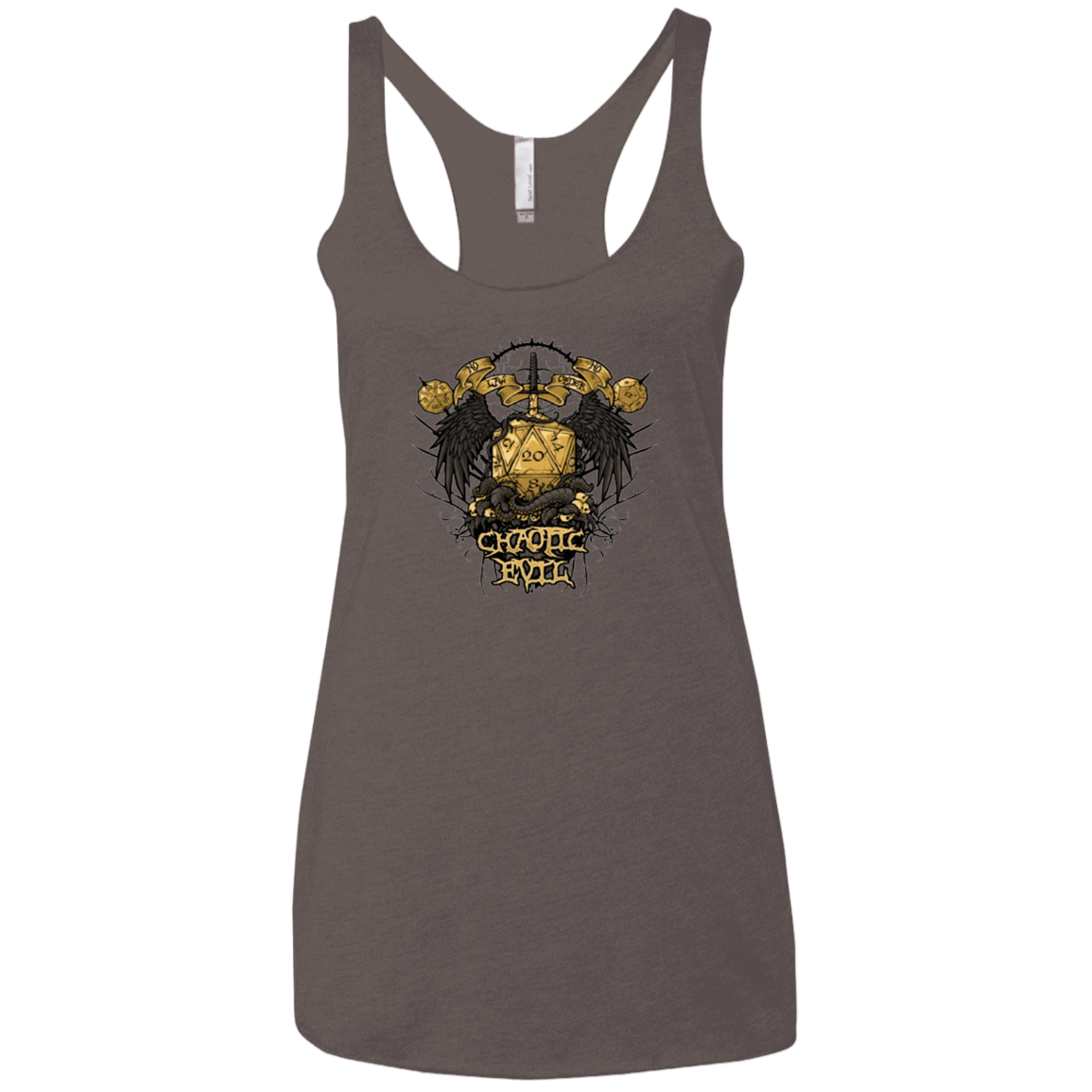 T-Shirts Macchiato / X-Small CHAOTIC EVIL Women's Triblend Racerback Tank