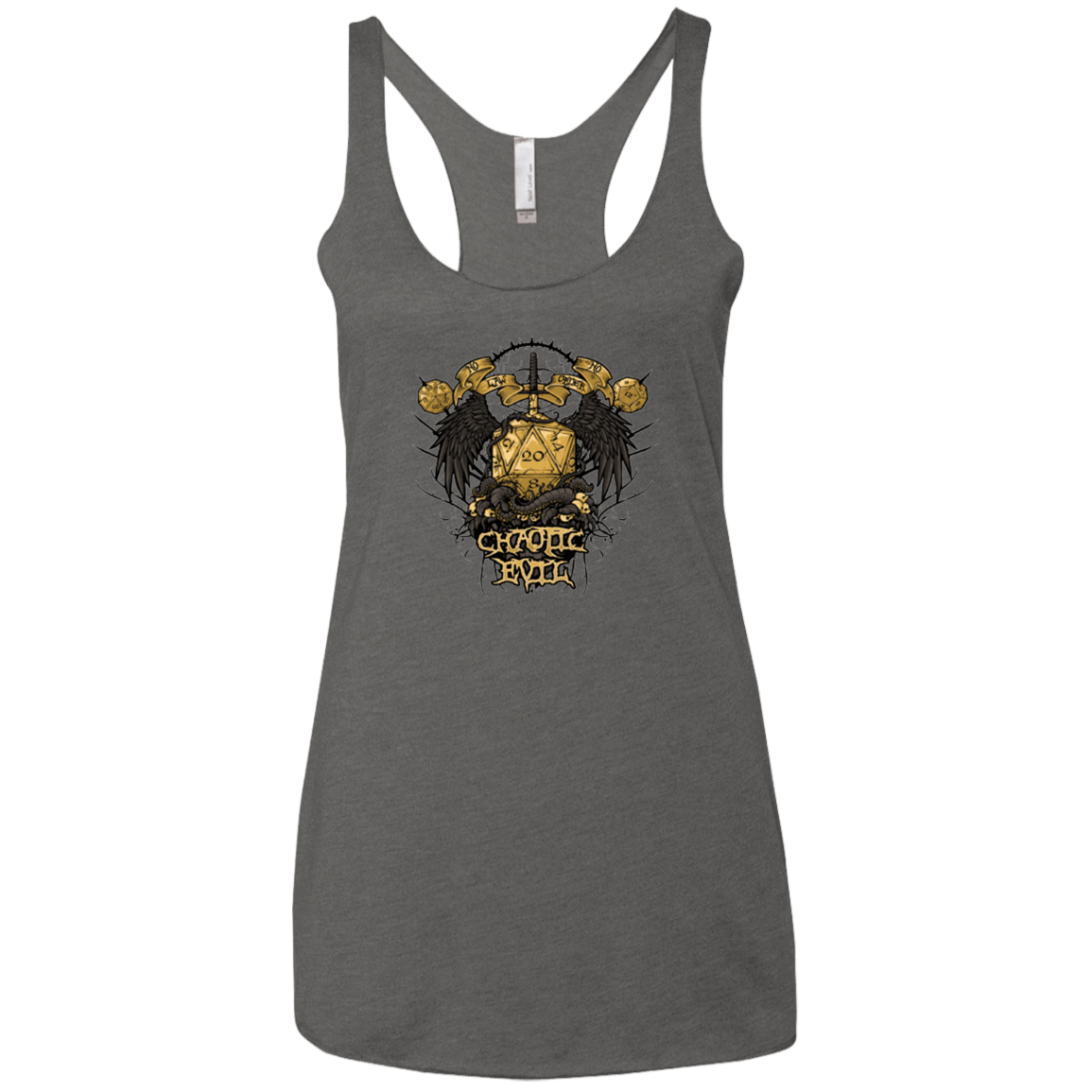 T-Shirts Premium Heather / X-Small CHAOTIC EVIL Women's Triblend Racerback Tank