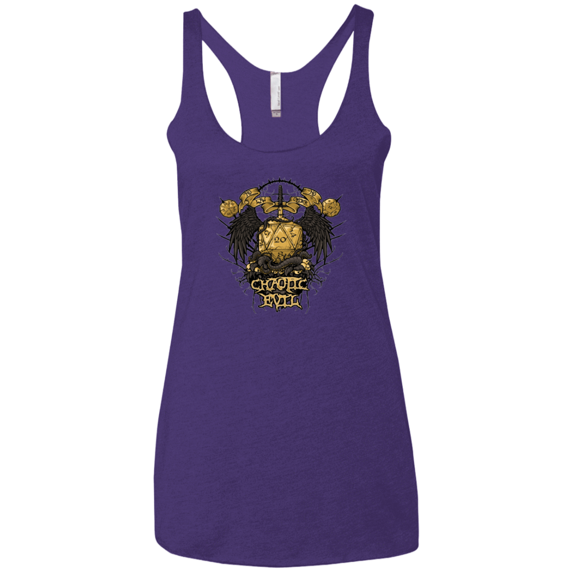 T-Shirts Purple / X-Small CHAOTIC EVIL Women's Triblend Racerback Tank