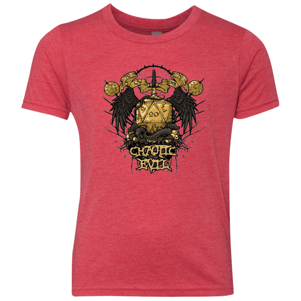 T-Shirts Vintage Red / YXS CHAOTIC EVIL Youth Triblend T-Shirt