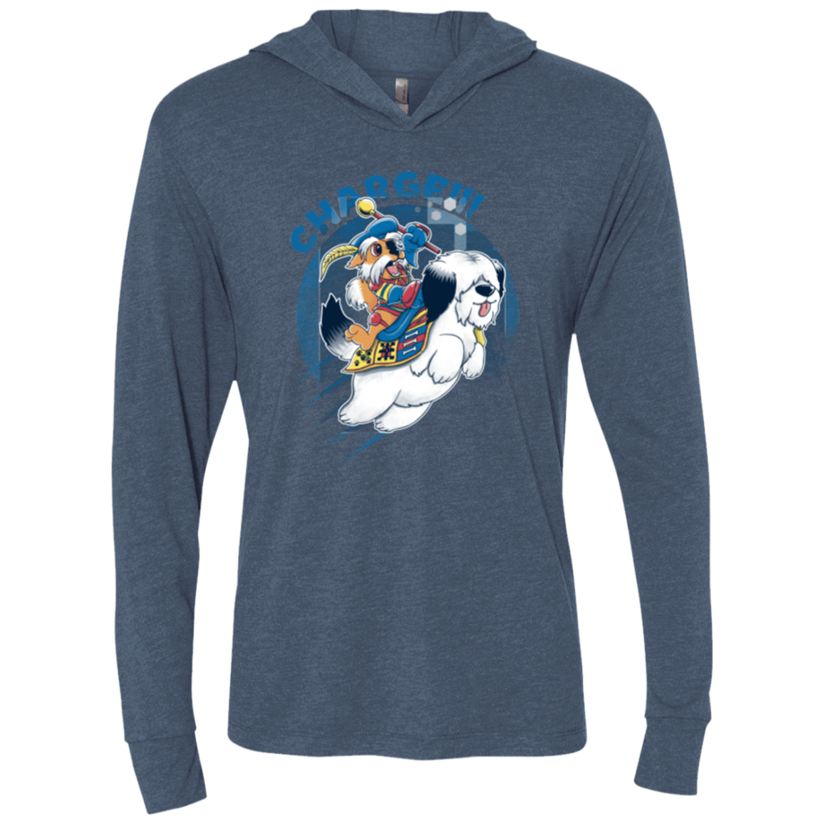 T-Shirts Indigo / X-Small Charge Triblend Long Sleeve Hoodie Tee