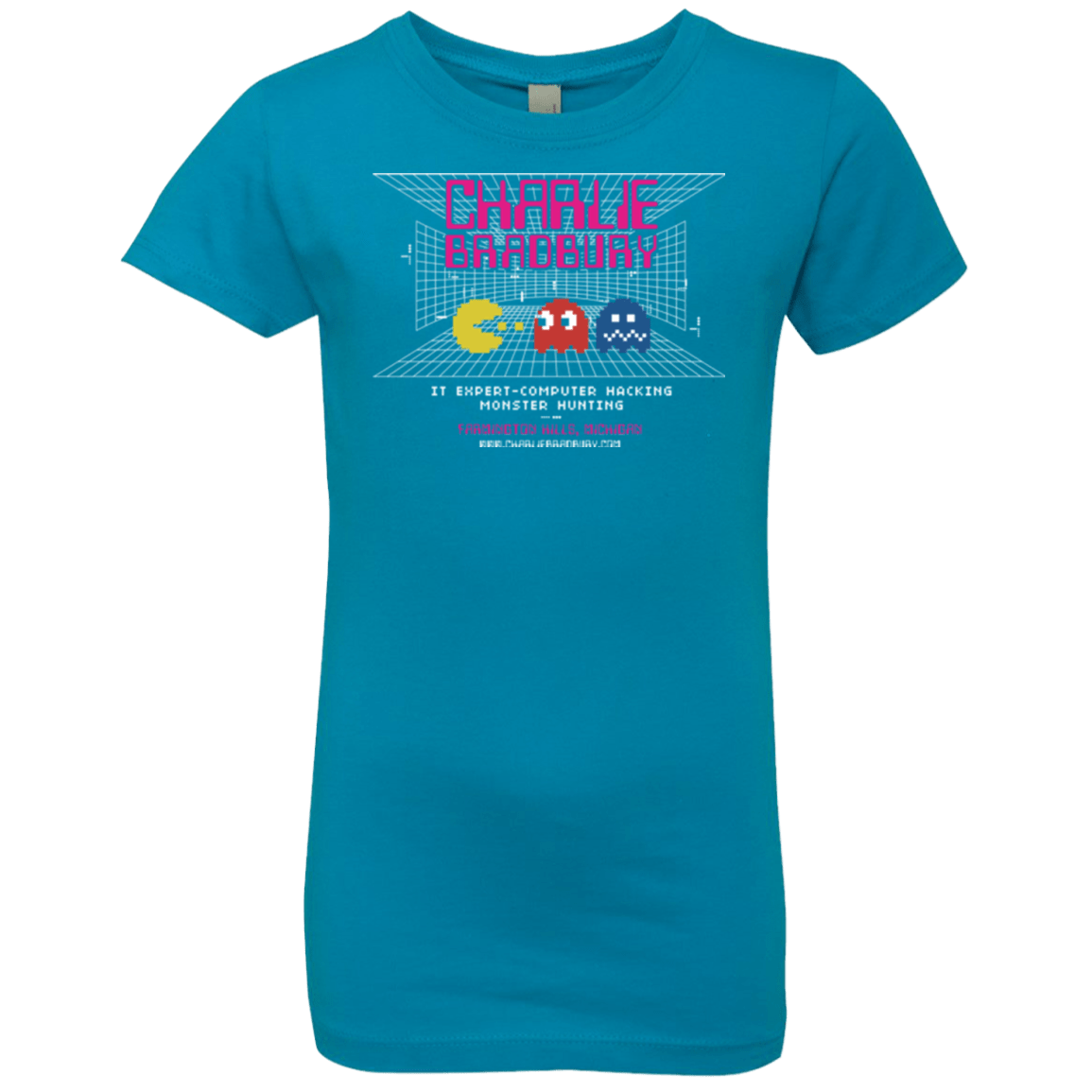 T-Shirts Turquoise / YXS Charlie Bradbury IT Girls Premium T-Shirt