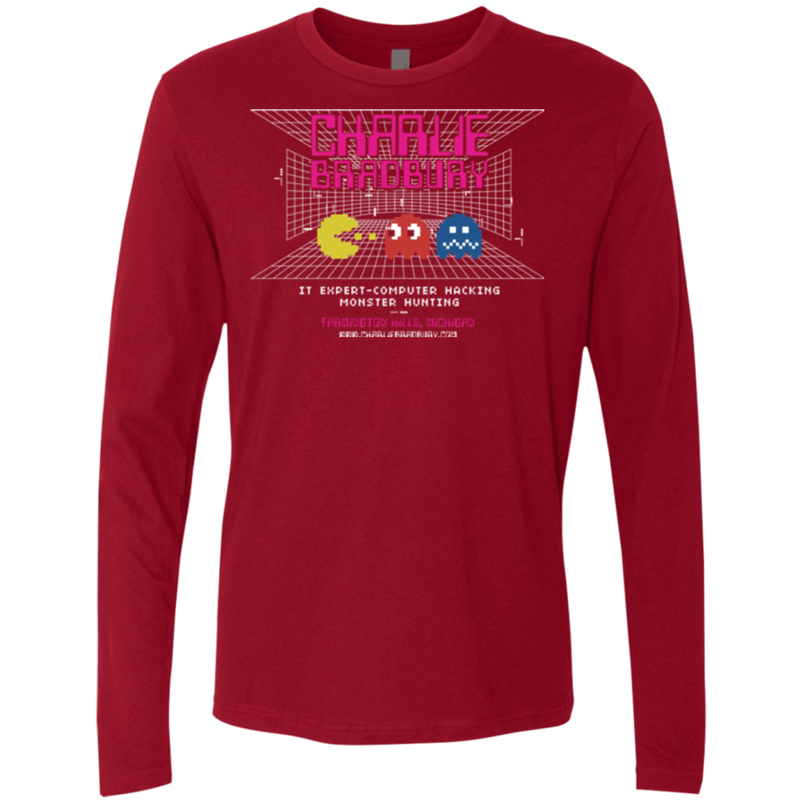 T-Shirts Cardinal / Small Charlie Bradbury IT Men's Premium Long Sleeve