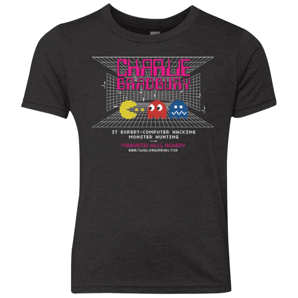 T-Shirts Vintage Black / YXS Charlie Bradbury IT Youth Triblend T-Shirt