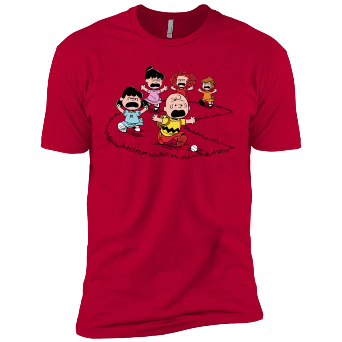 T-Shirts Red / X-Small Charlie Pac Man Men's Premium T-Shirt
