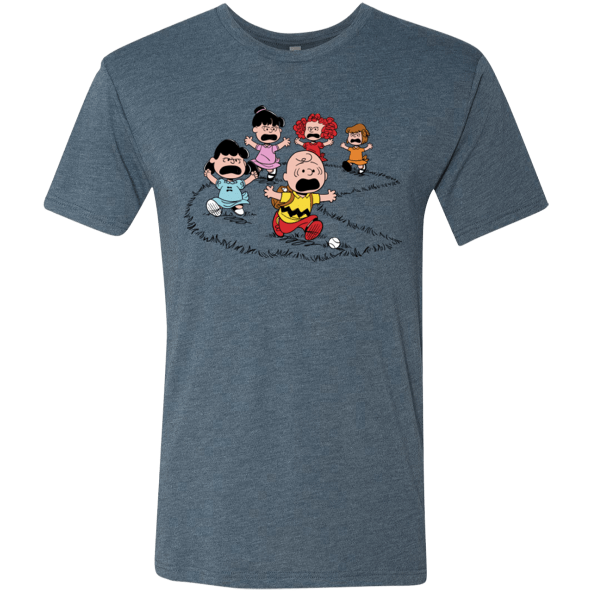 T-Shirts Indigo / Small Charlie Pac Man Men's Triblend T-Shirt