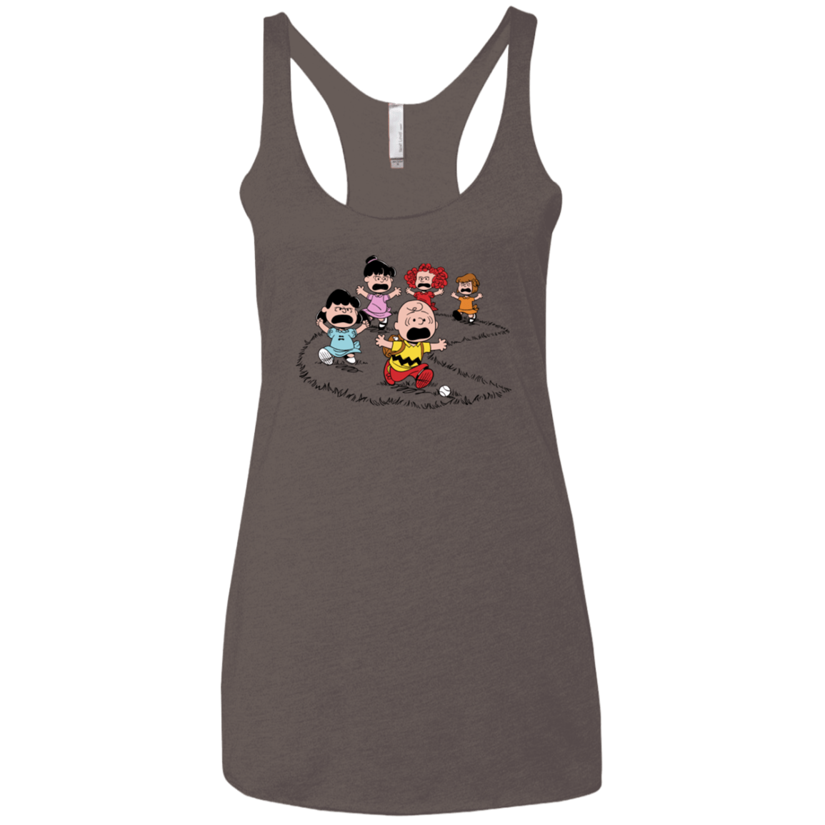 T-Shirts Macchiato / X-Small Charlie Pac Man Women's Triblend Racerback Tank
