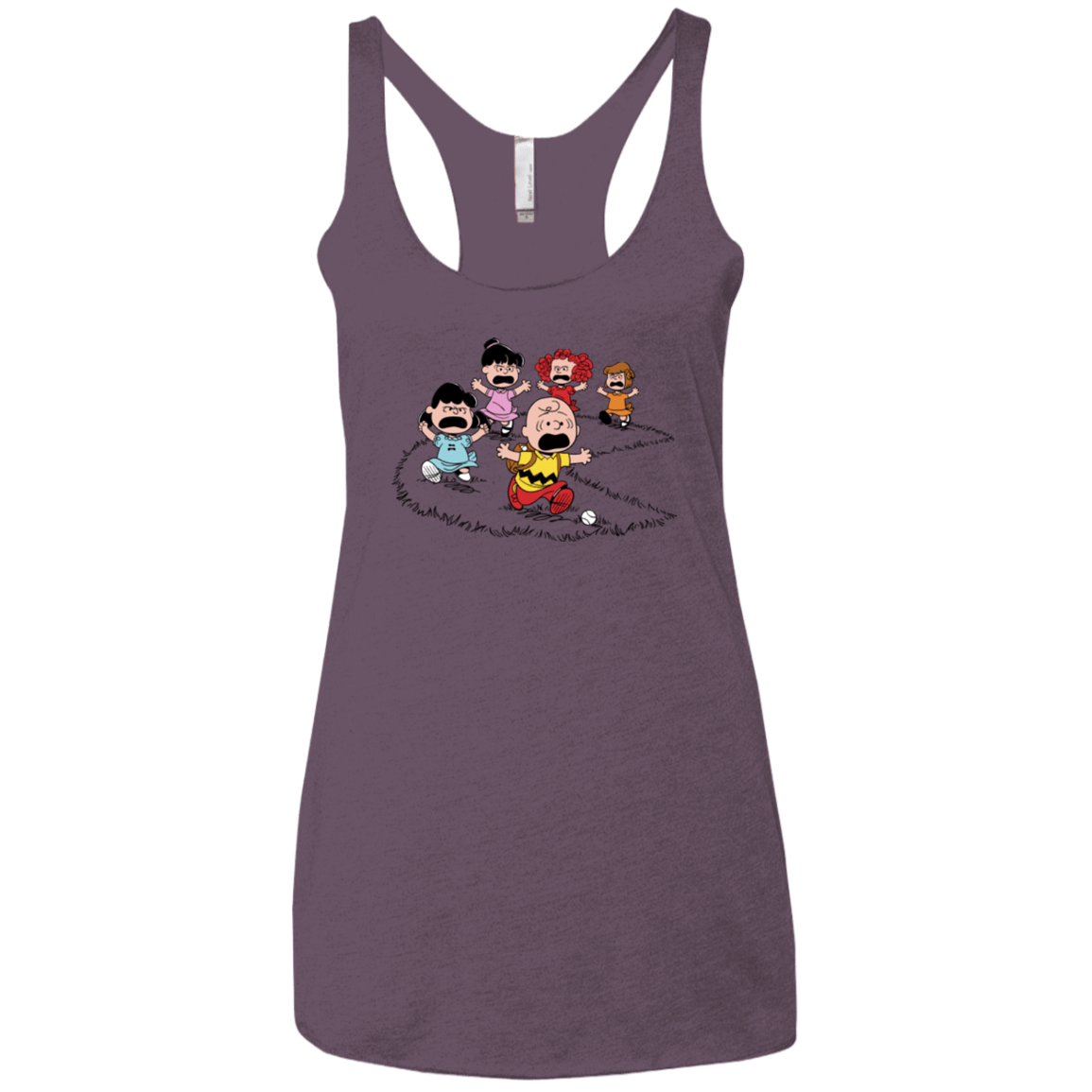 T-Shirts Vintage Purple / X-Small Charlie Pac Man Women's Triblend Racerback Tank
