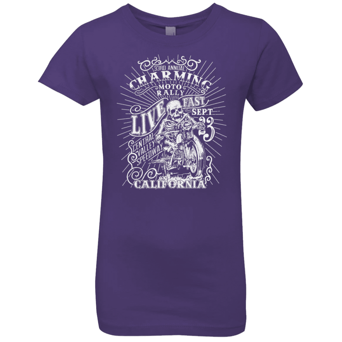 T-Shirts Purple Rush / YXS Charming Moto Rally Girls Premium T-Shirt