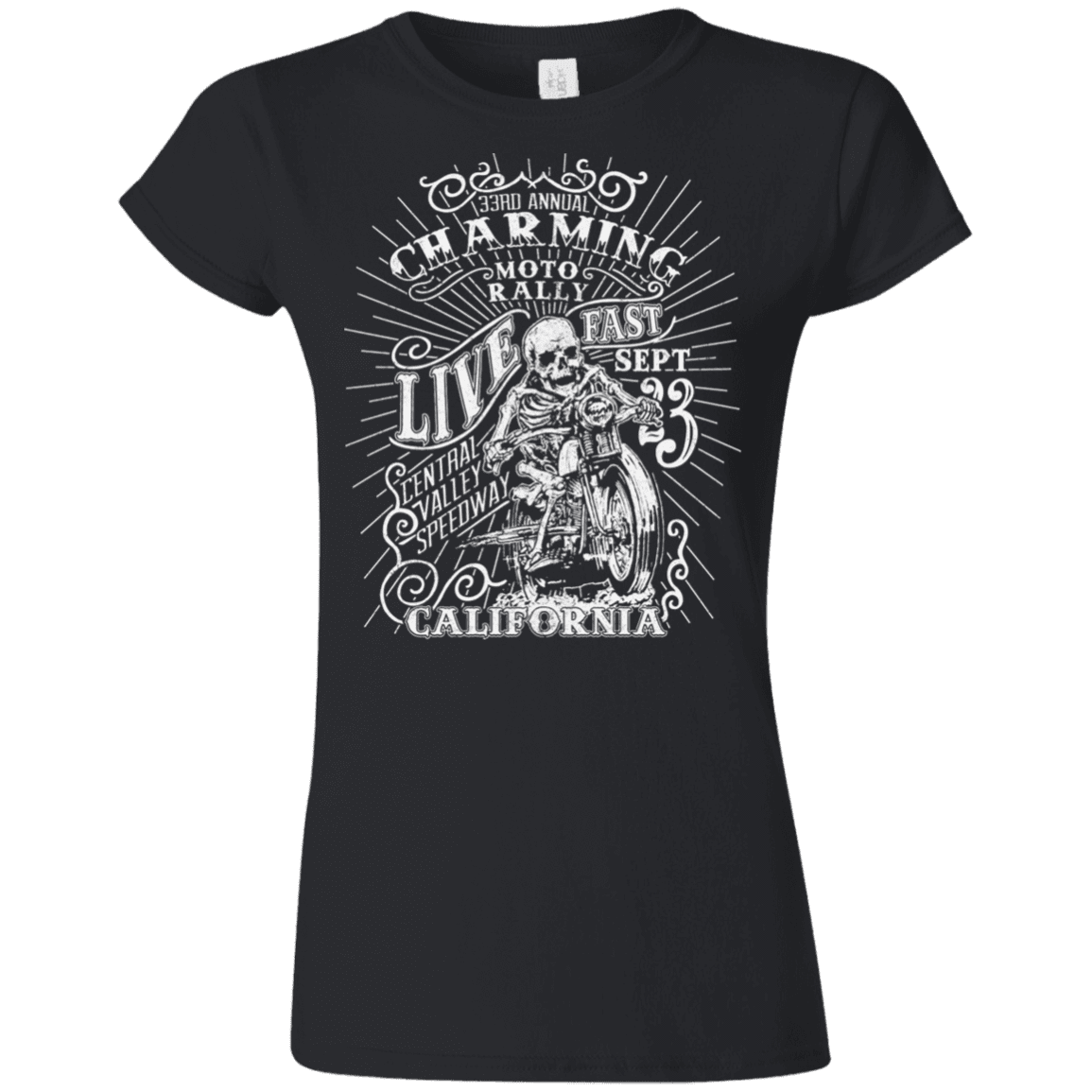 T-Shirts Black / S Charming Moto Rally Junior Slimmer-Fit T-Shirt