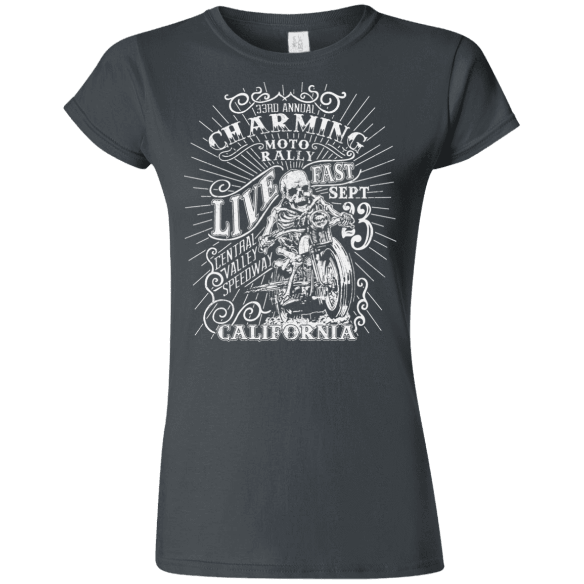T-Shirts Charcoal / S Charming Moto Rally Junior Slimmer-Fit T-Shirt