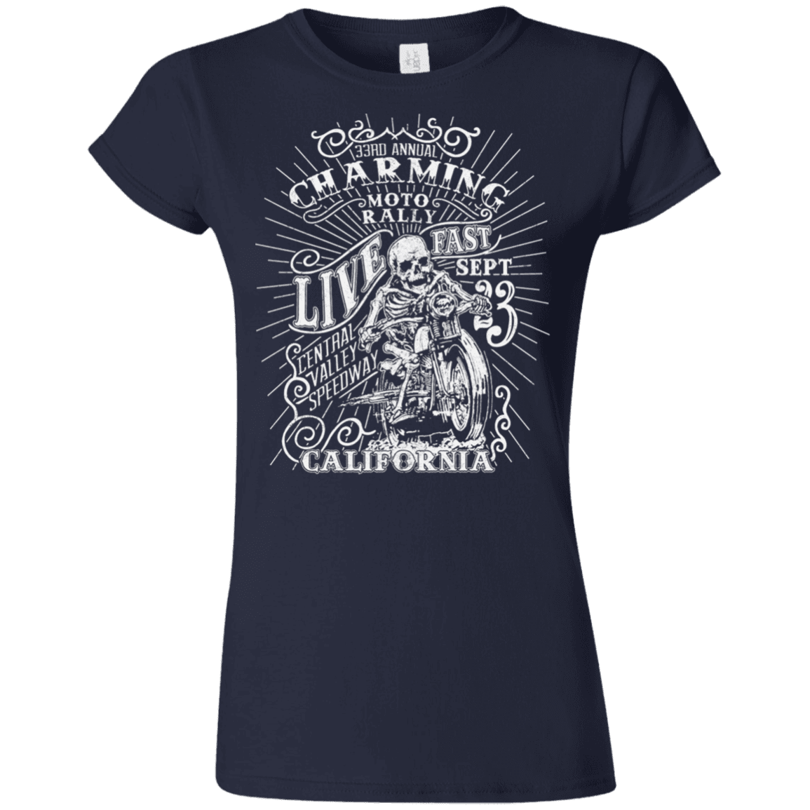 T-Shirts Navy / S Charming Moto Rally Junior Slimmer-Fit T-Shirt