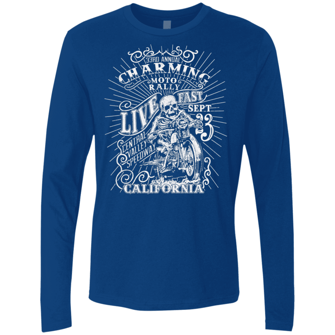 T-Shirts Royal / S Charming Moto Rally Men's Premium Long Sleeve