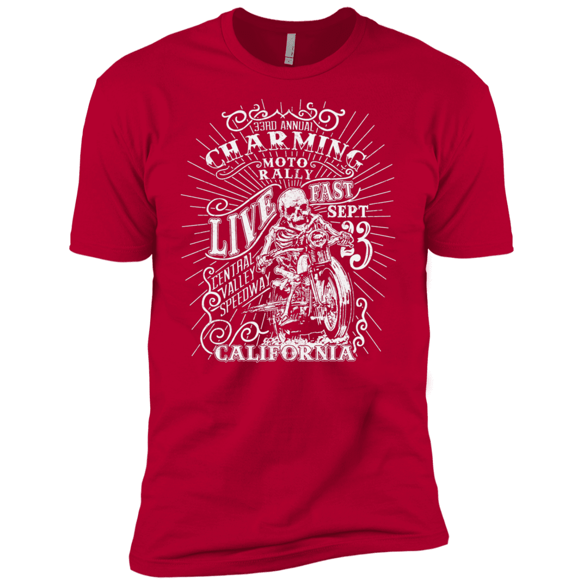 T-Shirts Red / X-Small Charming Moto Rally Men's Premium T-Shirt