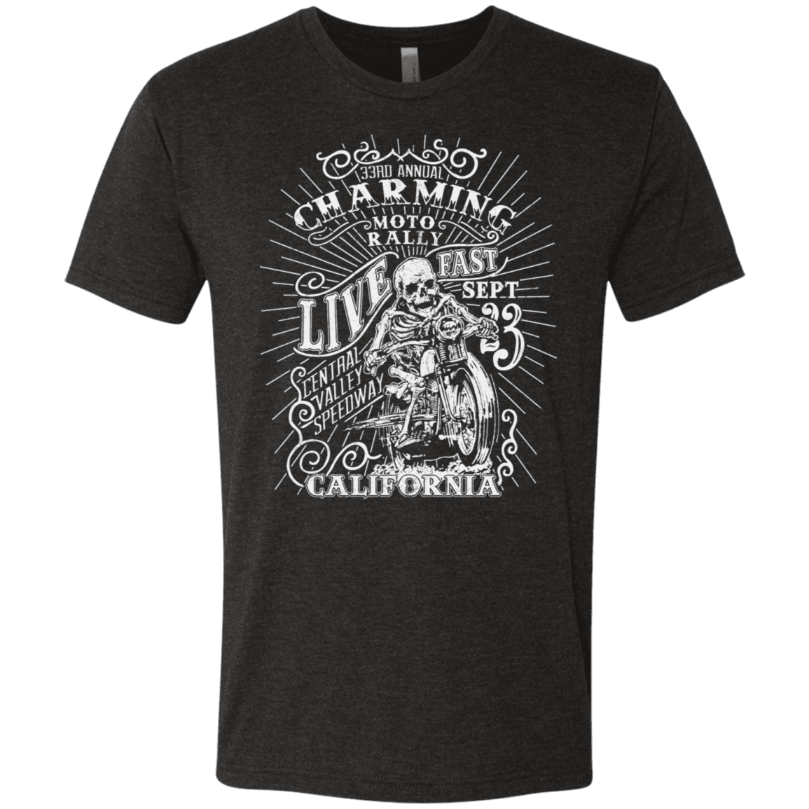 T-Shirts Vintage Black / S Charming Moto Rally Men's Triblend T-Shirt