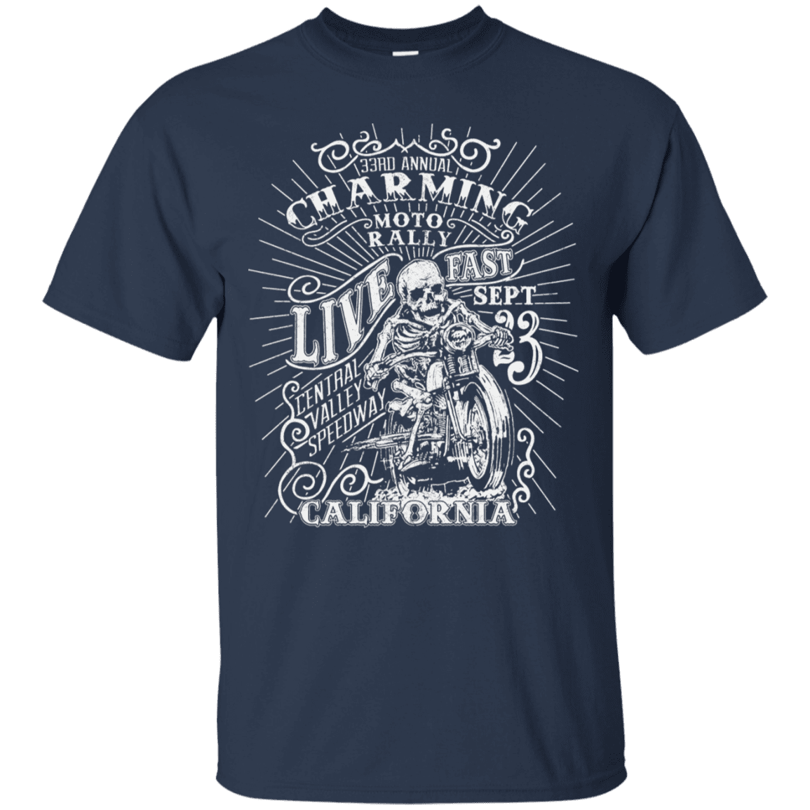 T-Shirts Navy / S Charming Moto Rally T-Shirt