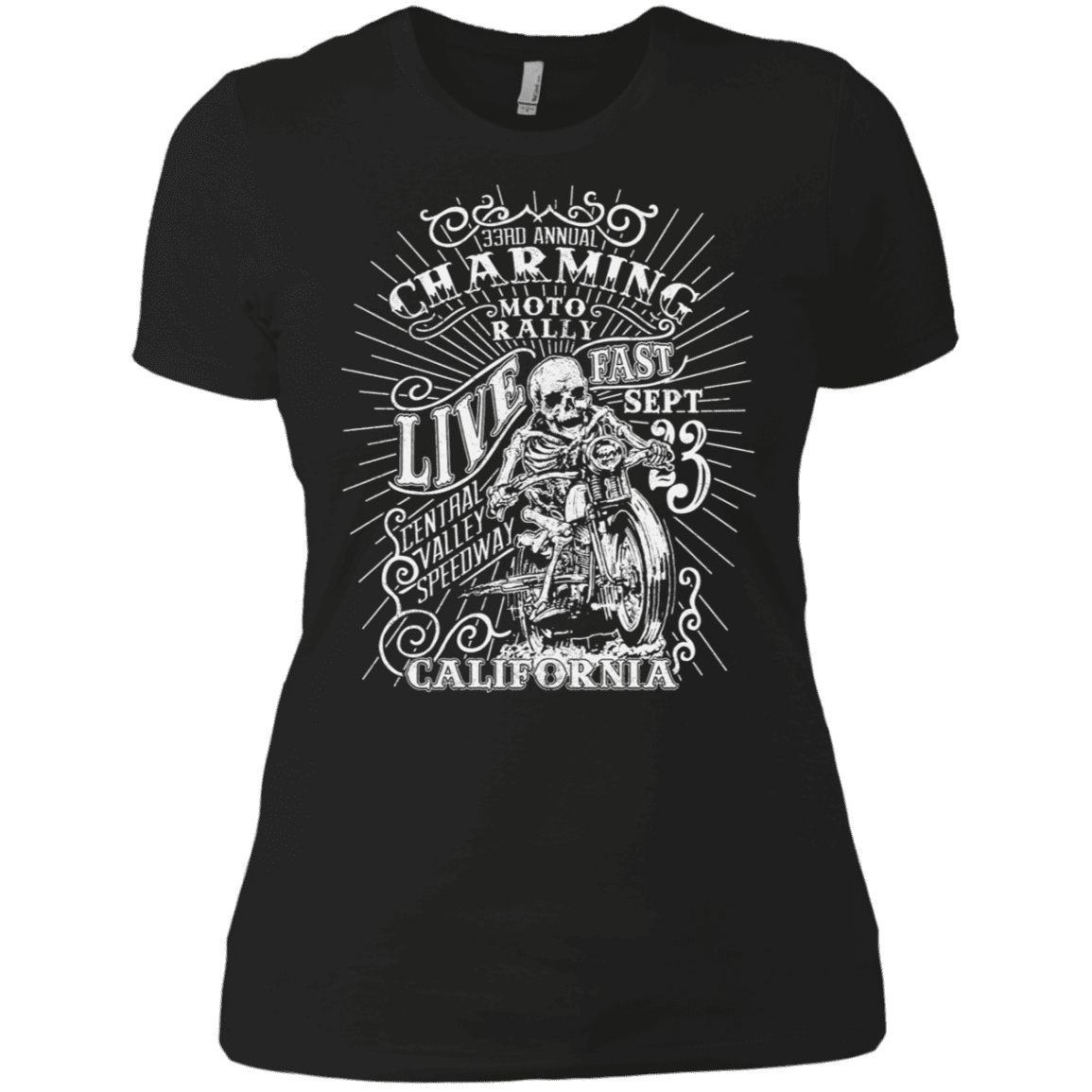 T-Shirts Black / X-Small Charming Moto Rally Women's Premium T-Shirt