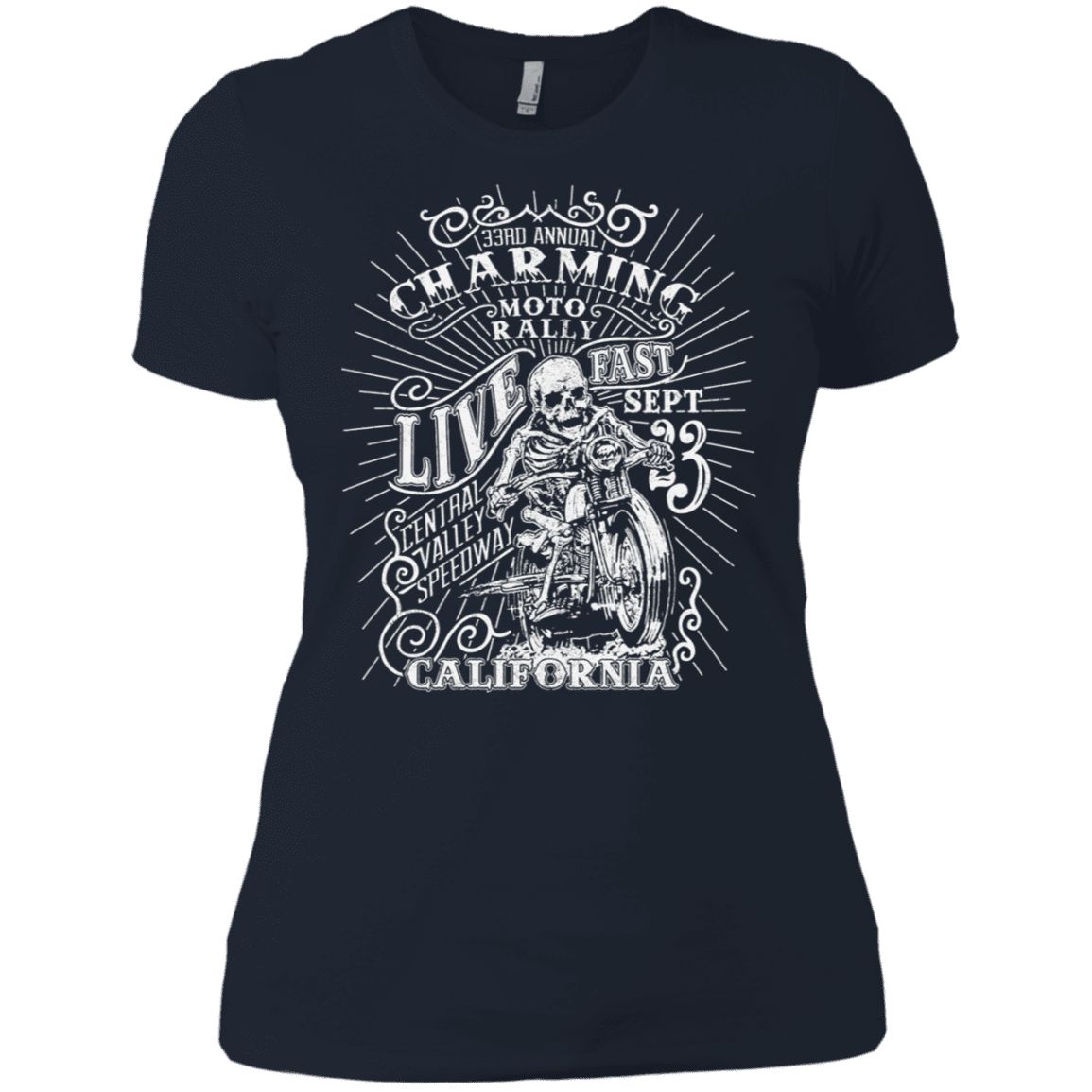 T-Shirts Midnight Navy / X-Small Charming Moto Rally Women's Premium T-Shirt