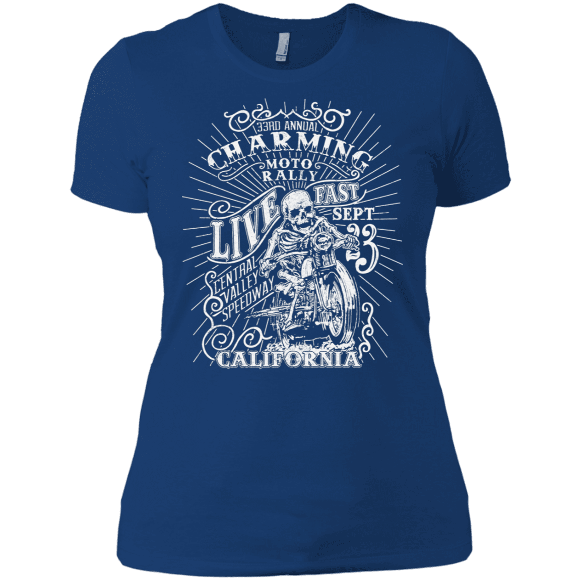 T-Shirts Royal / X-Small Charming Moto Rally Women's Premium T-Shirt