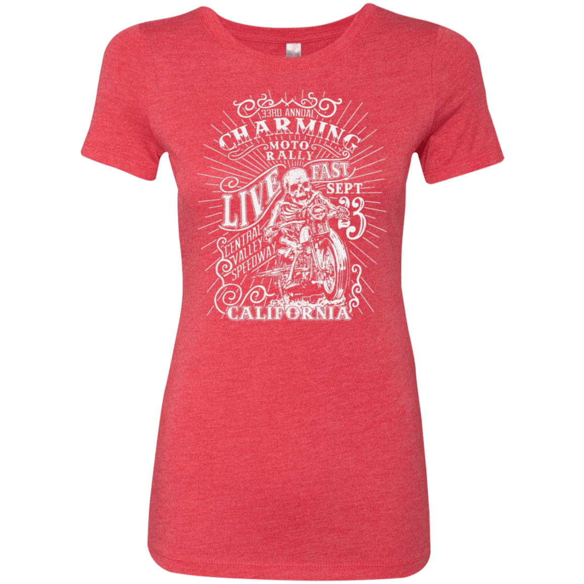 T-Shirts Vintage Red / S Charming Moto Rally Women's Triblend T-Shirt