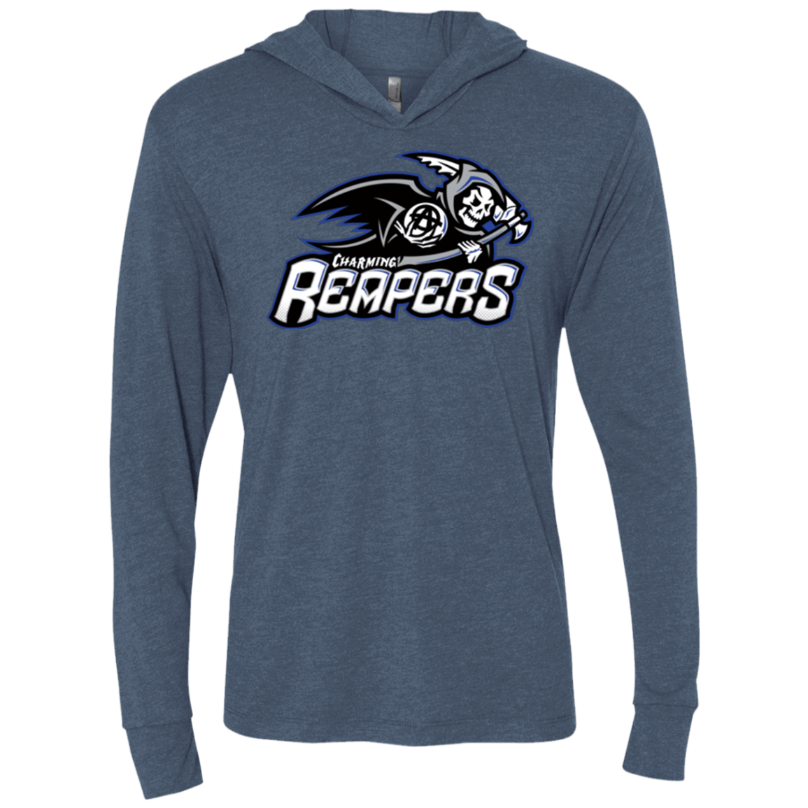 T-Shirts Indigo / X-Small Charming Reapers Triblend Long Sleeve Hoodie Tee