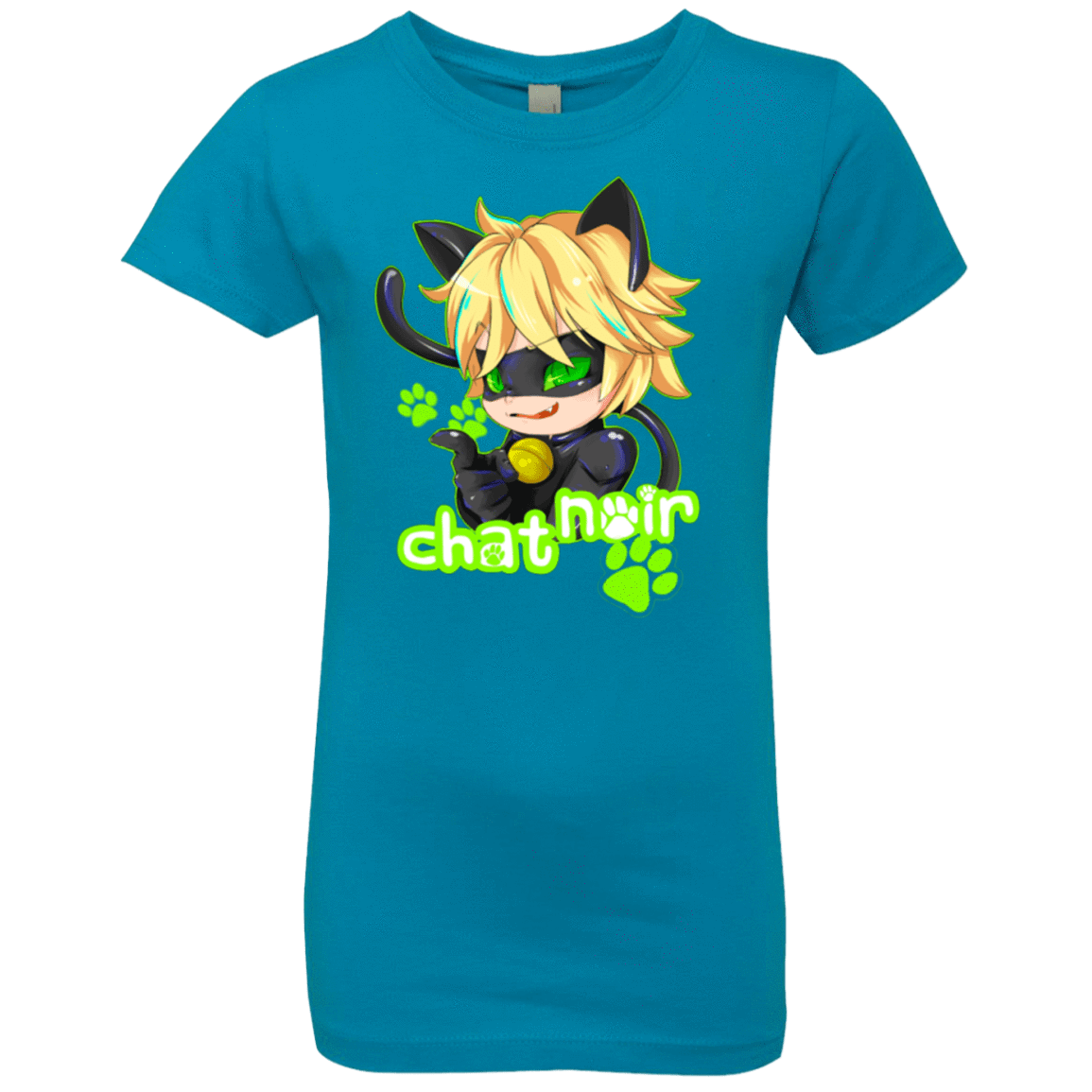 T-Shirts Turquoise / YXS Chat Noir Girls Premium T-Shirt