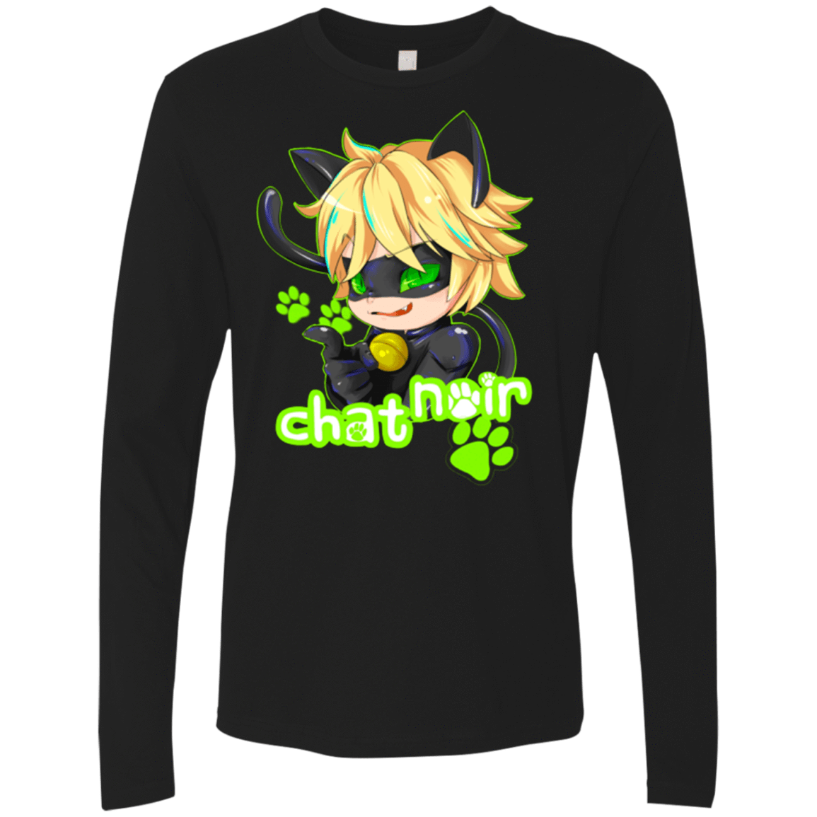 T-Shirts Black / Small Chat Noir Men's Premium Long Sleeve