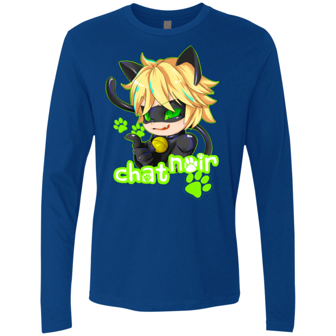 T-Shirts Royal / Small Chat Noir Men's Premium Long Sleeve