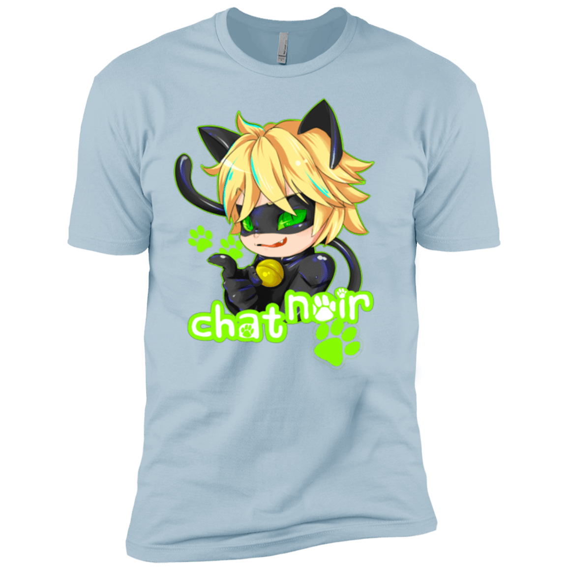 T-Shirts Light Blue / X-Small Chat Noir Men's Premium T-Shirt