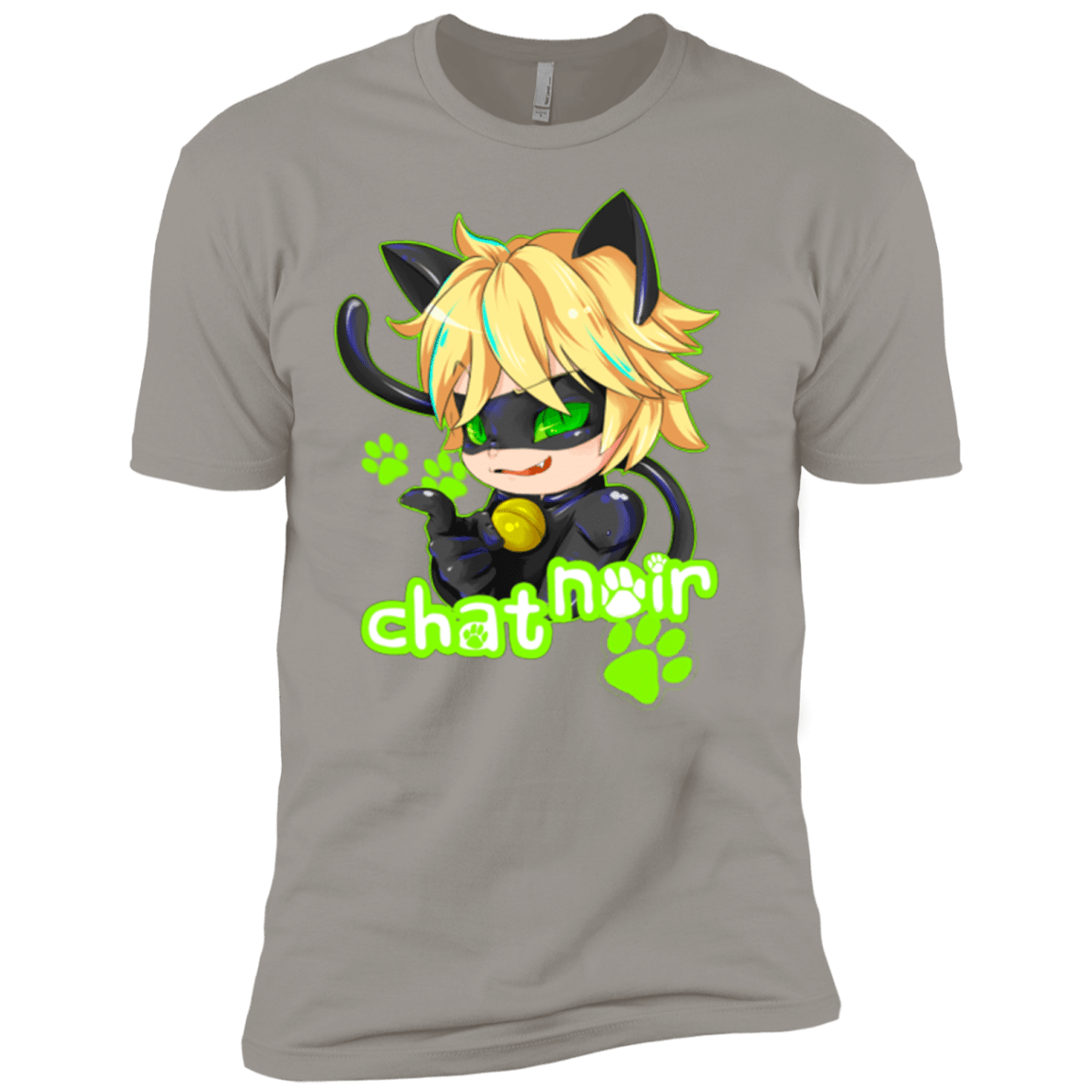 T-Shirts Light Grey / X-Small Chat Noir Men's Premium T-Shirt
