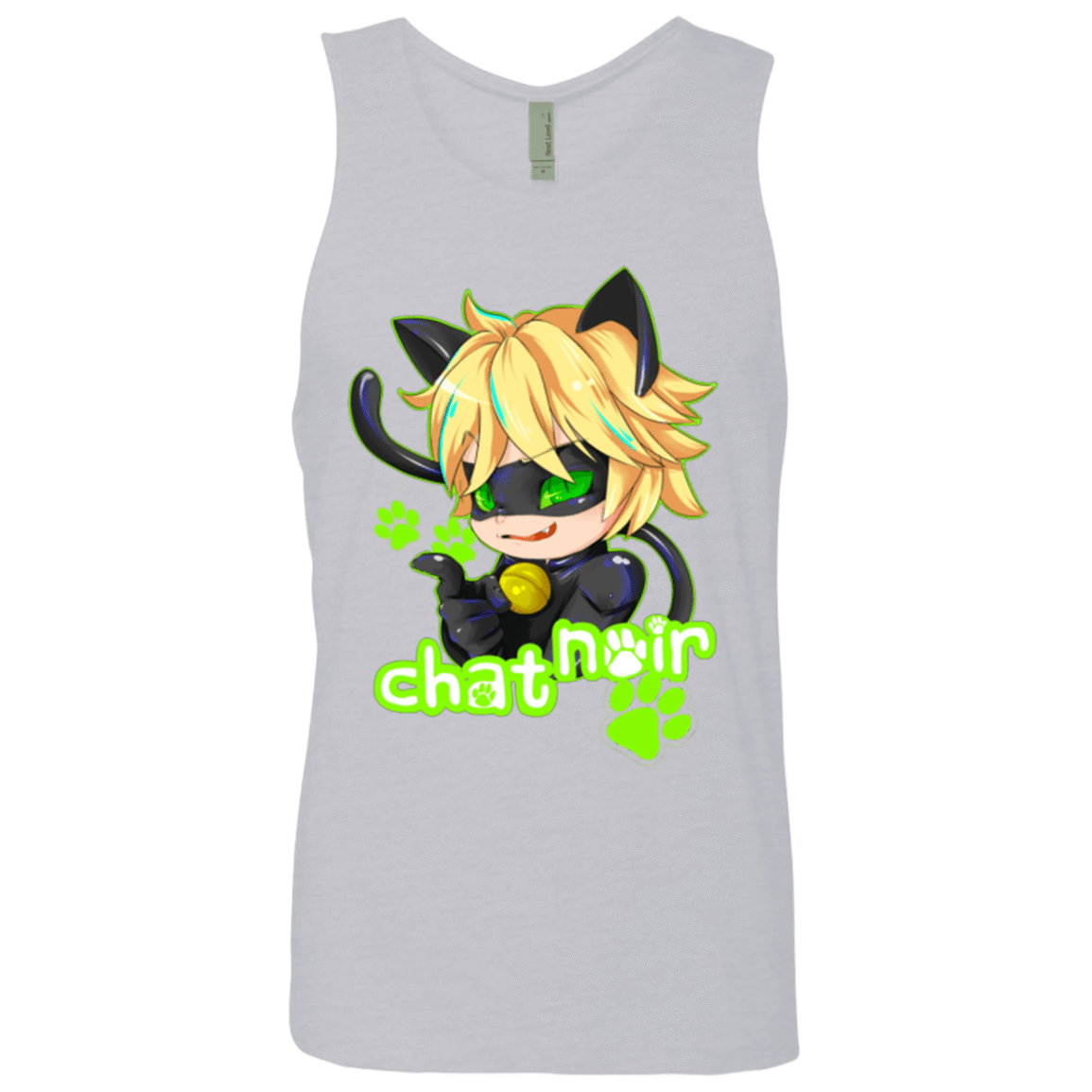T-Shirts Heather Grey / Small Chat Noir Men's Premium Tank Top