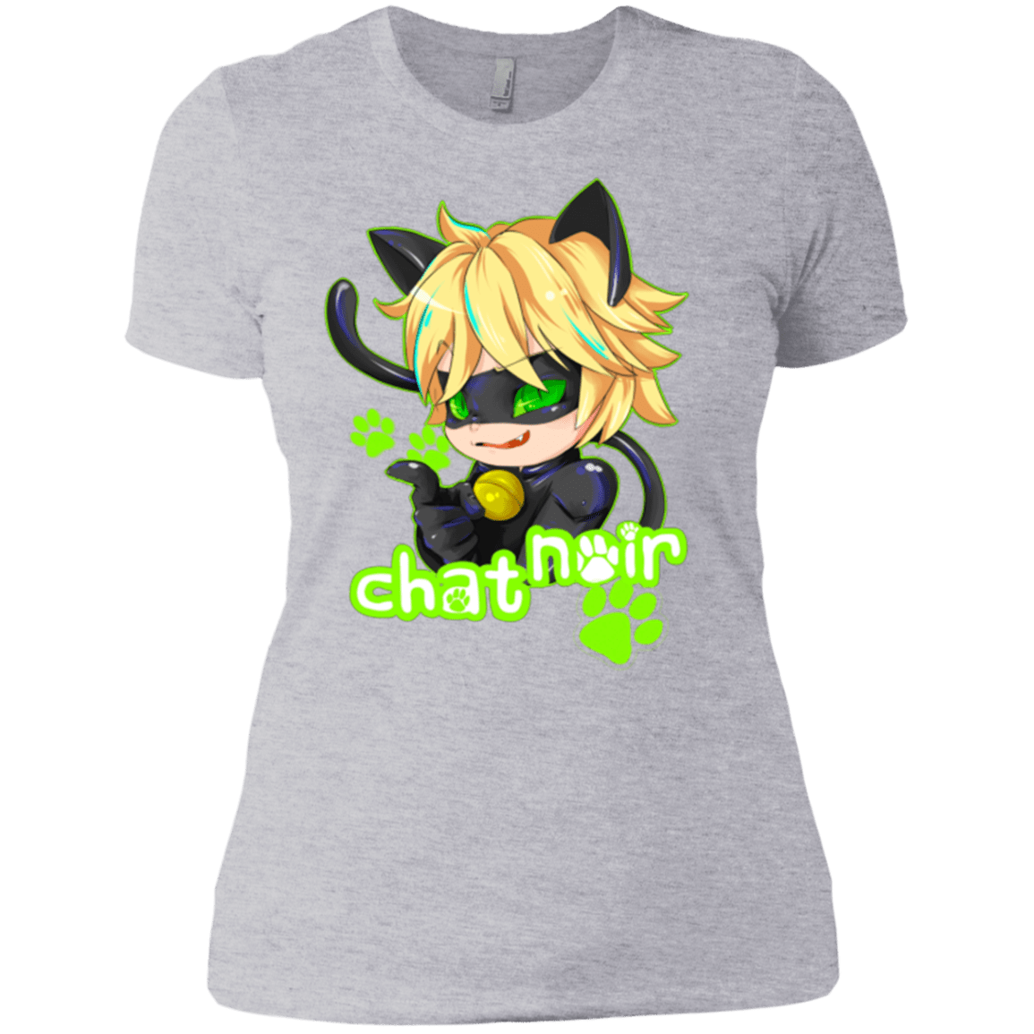 T-Shirts Heather Grey / X-Small Chat Noir Women's Premium T-Shirt