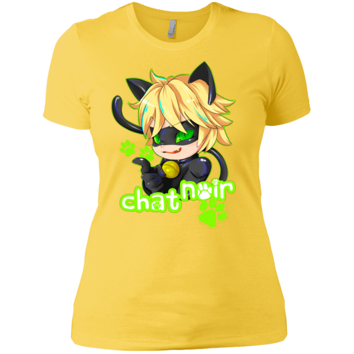 T-Shirts Vibrant Yellow / X-Small Chat Noir Women's Premium T-Shirt