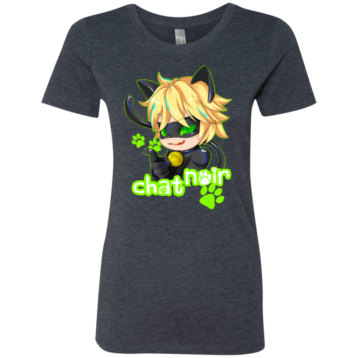 T-Shirts Vintage Navy / Small Chat Noir Women's Triblend T-Shirt